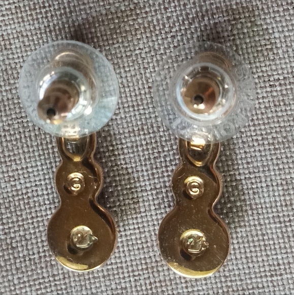 Swarovski Swan Emma Y Drop Gold Plated Crystal Necklace, Dangle  Earrings Vtg - Picture 6 of 12